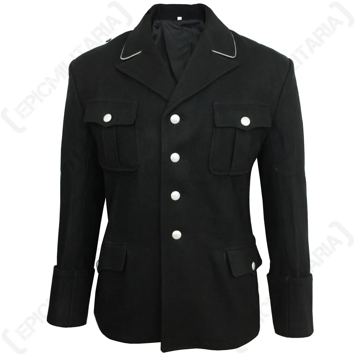 Pre-owned 100% Mens Army Elite Black M32 Officers Tunic - Ww2 Wool Repro Uniform Quality Coat