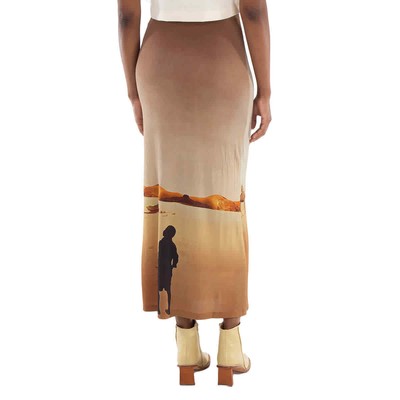 Pre-owned Rabanne Ladies La Table Solaire Maxi Skirt In Check Description