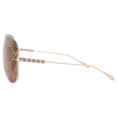 Pre-owned Gucci Red Logo Shield Ladies Sunglasses Gg1436s 003 99 Gg1436s 003 99