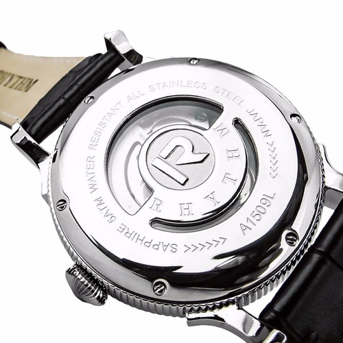 Pre-owned Rhythm A1509l01 Automatic Men's Wrist Watch 44x52mm Case Sapphire Crystal Lens