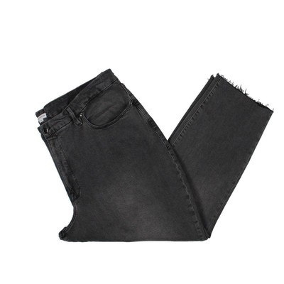 

Женские черные джинсовые джинсы Good American с необработанным краем и высокой посадкой размера плюс  BHFO 6929, Black170