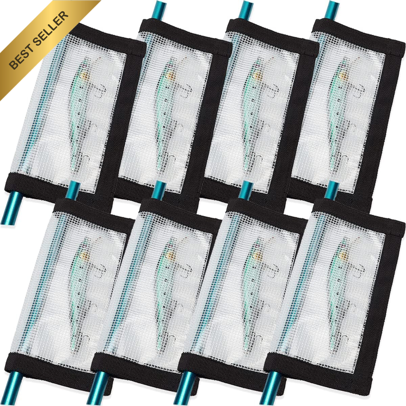 4-8 Pack Fishing Lure Wraps, Resistant Clear PVC Lure Covers for Rod Fabric Hook