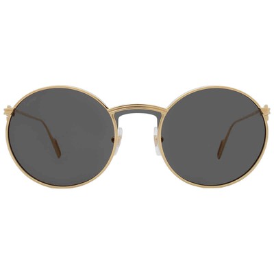 Pre-owned Cartier Grey Round Ladies Sunglasses Ct0274s 001 99 Ct0274s 001 99 In Gray
