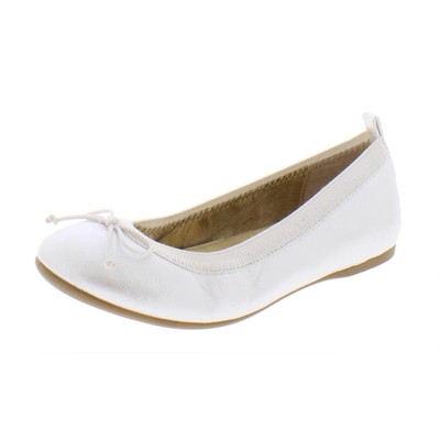 Nina Girls Ivory Metallic Ballet Flats Shoes 1 Medium (B,M) Little Kid BHFO 6830