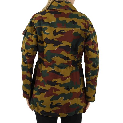 Pre-owned Burberry Ladies Boyfriend Fit Camouflage Print Jacket In Multicolor