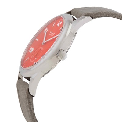 Pre-owned Nomos Club Campus 38 Nonstop Automatic Red Dial Watch 723