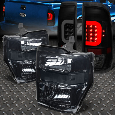 [СВЕТОДИОДНАЯ ПАНЕЛЬ] ДЛЯ FORD SUPER DUTY 2008-2010 ГОДОВ ВЫПУСКА, ТОНИРОВАННЫЙ ЗАДНИЙ ФОНАРЬ + ФАРА С ЧЕТКИМ СИГНАЛОМ