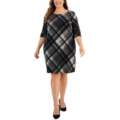 

Женское серое свободное платье-футляр в клетку Connected Apparel Plus 14 Вт BHFO 4047, Grey