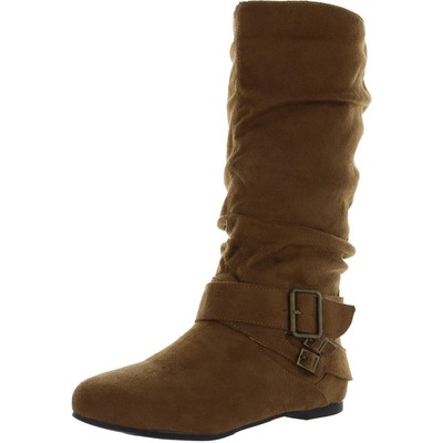 

Женские коричневые полусапоги до середины икры Journee Collection Chely Brown 7.5 Medium (B,M) BHFO 1772, Каштан