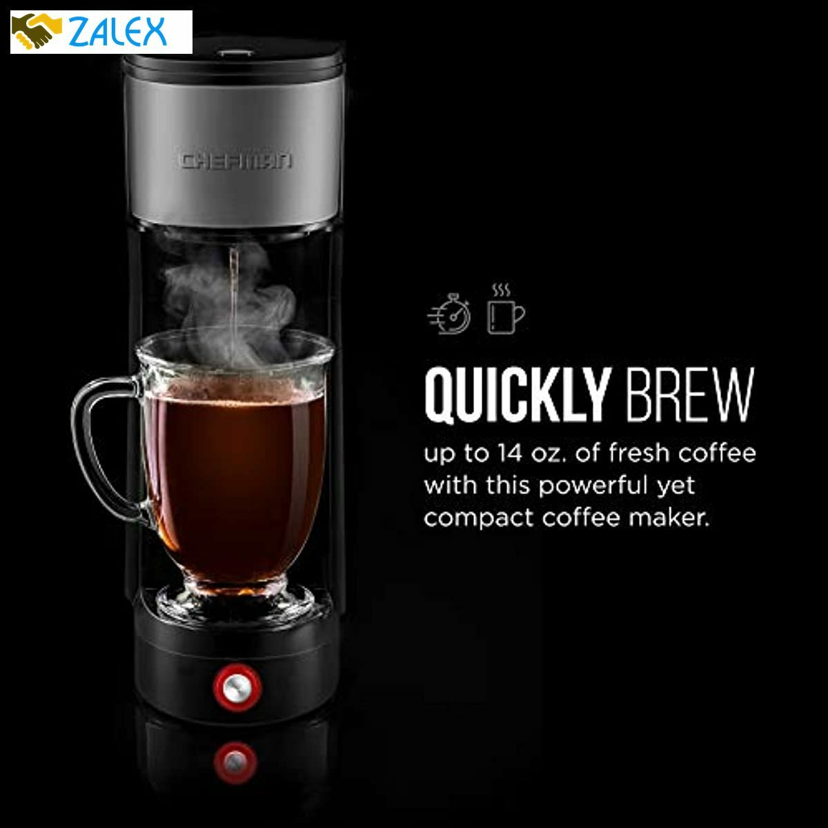 Chefman InstaCoffee Single Serve Coffee Maker Brews in 30 ...