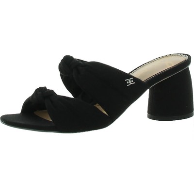 

Женские туфли без шнуровки Sam Edelman Shilou, черные, на каблуке 9,5, средние (B,M) BHFO 9827, Black linen