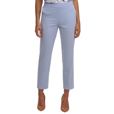 

Calvin Klein Женские синие прямые офисные узкие брюки Petites  BHFO 4907, Синий