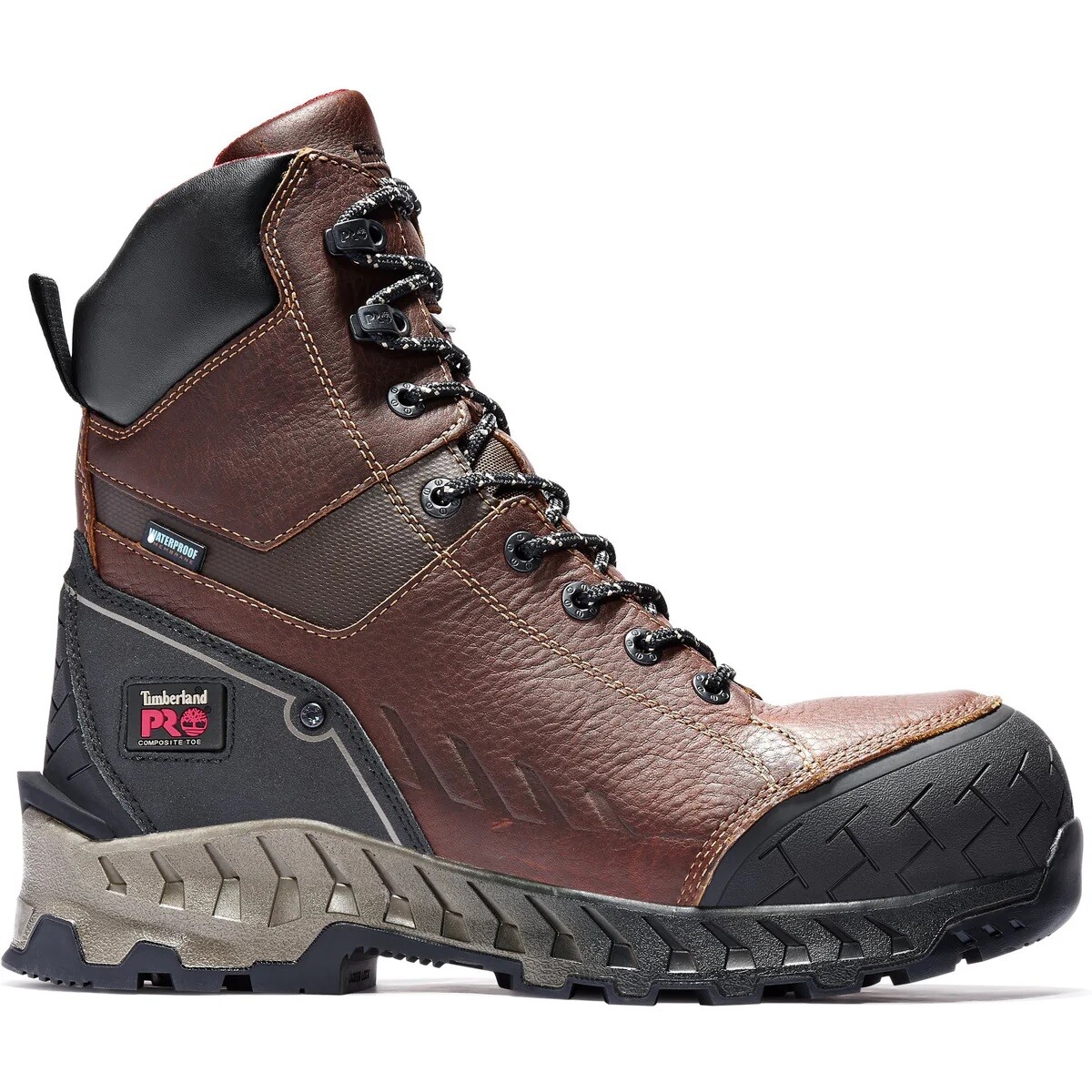 Pre-owned Timberland Pro Men's  Work Summit Waterproof Insulated Ct Brown 8" Boot Tb0a25d9