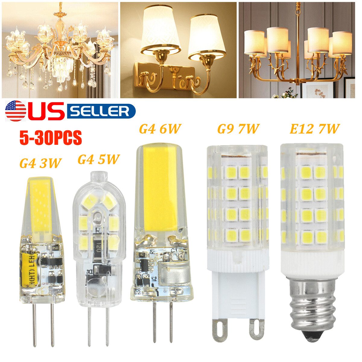 G4 G9 E12  3w 6w 7w 5w Daylight Ceiling Fan Lamp Landscape Light