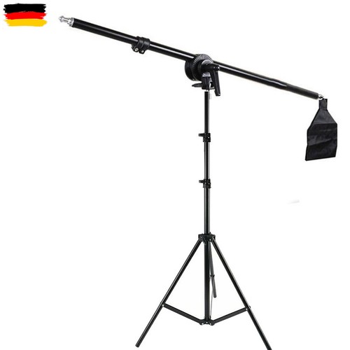 Fotostudio Ständer Lichtstativ Lampenstativ / Boom Arm &Sandsack Galgenstative