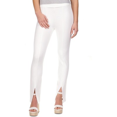 MICHAEL Michael Kors Womens White Slit Hem Pull On Pants Leggings S BHFO 0465