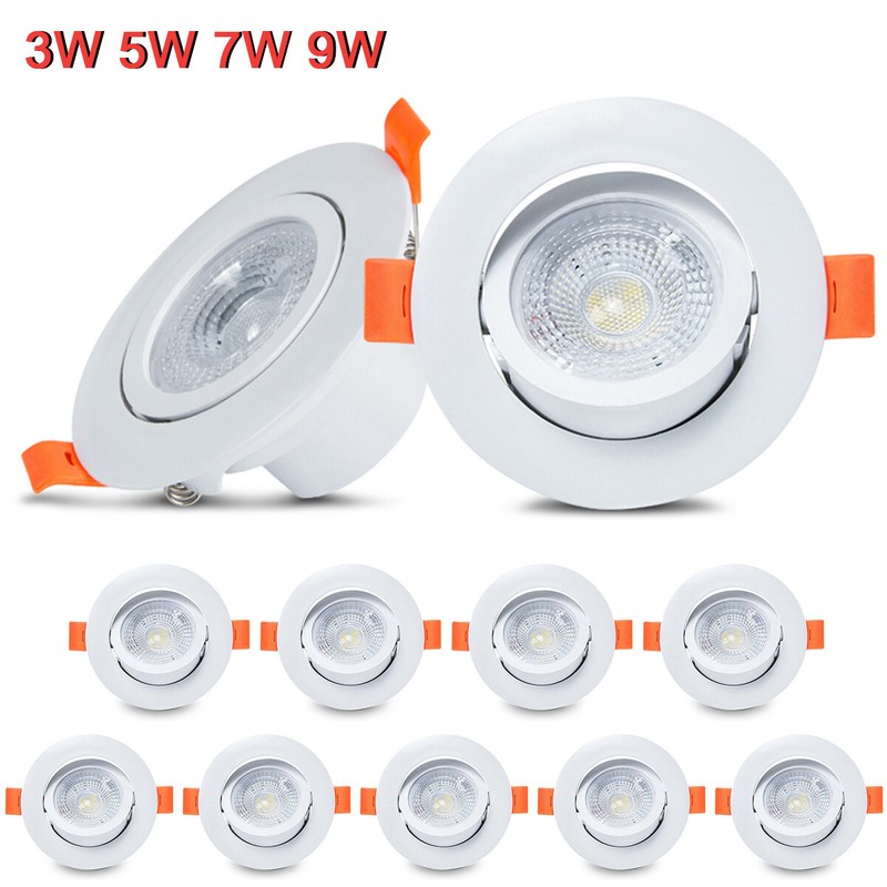 Led Einbaustrahler Decken Spots 3w 5w 7w 9w Einbauleuchte 230v Flach Deckenlampe