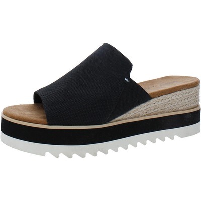 Женские босоножки Toms Diana Mule черные парусиновые босоножки Mule 6 средних размеров (B, M) BHFO 2884
