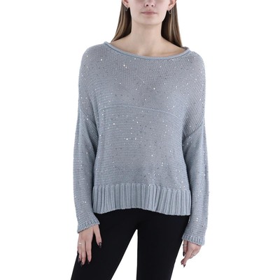Женский серый пуловер из органического хлопка с блестками Eileen Fisher, M BHFO 0987