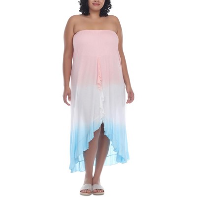 Женское розовое летнее платье Raviya Cover-Up с эффектом омбре плюс 1X BHFO 0236
