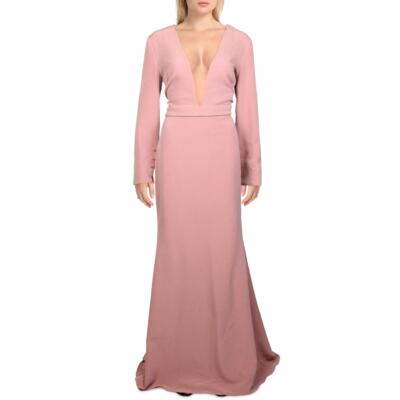 

Женское вечернее платье Badgley Mischka с розовой сетчатой вставкой  BHFO 4073, Deep rose