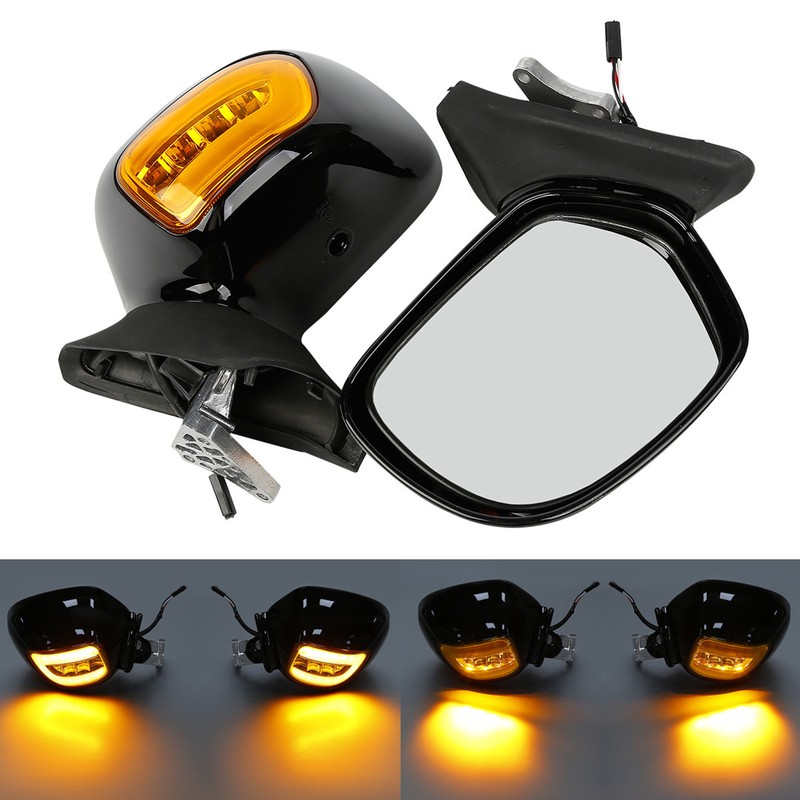Rear View Mirror W/ LED Turn Signals Fit For Honda Goldwing 1800 GL1800