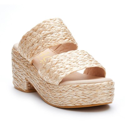 Пляжные женские босоножки на золотой платформе Ocean Ave от Matisse 8 Medium (B,M) BHFO 1246