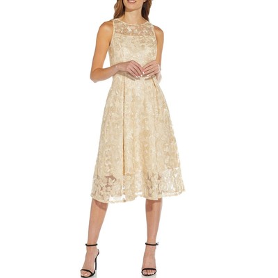 

Adrianna Papell Женское бежевое коктейльное и вечернее платье миди плюс  BHFO 5065, Light champagne