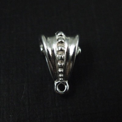Sterling Silver Fancy Bail Connector Simple Pendant 14mm