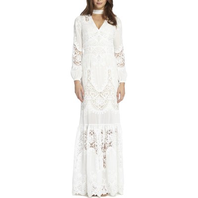 

Женское белое кружевное вечернее платье ML Monique Lhuillier  BHFO 9122, Белый