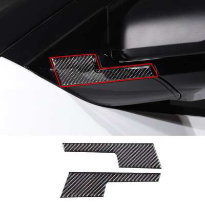 Sofe Carbon Fiber Rearview Mirror Strip Decorative Trim For Toyota Tundra 22-23