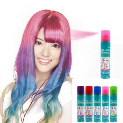 Temporary Hair Color Spray with Glitter Glitter Hair Spray 2.5 oz Easy to wash