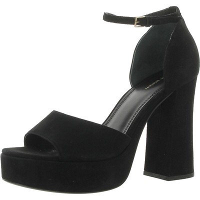 Женские черные замшевые босоножки на платформе Tory Burch 9 Medium (B,M) BHFO 0661
