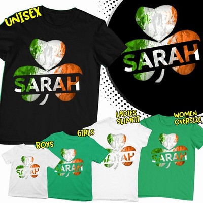 Personalisierte St Patricks Day T-Shirts Kleeblatt Irish Paddys Irland...