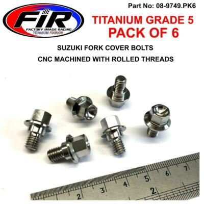FIR TITANIUM LOWER FORK GUARD BOLT SET SUZUKI 2017 RM-Z450L7