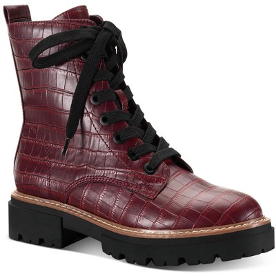 Женские ботинки Sun + Stone Tiiaa Red Combat на шнуровке 7.5 Medium (B,M) BHFO 3715