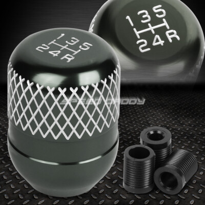 УНИВЕРСАЛЬНАЯ 42-МИЛЛИМЕТРОВАЯ ГОНОЧНАЯ МЕХАНИЧЕСКАЯ 5-СТУПЕНЧАТАЯ РУЧКА ПЕРЕКЛЮЧЕНИЯ ПЕРЕДАЧ MT STICK В СЕТЧАТОМ СТИЛЕ JDM СЕРОГО ЦВЕТА