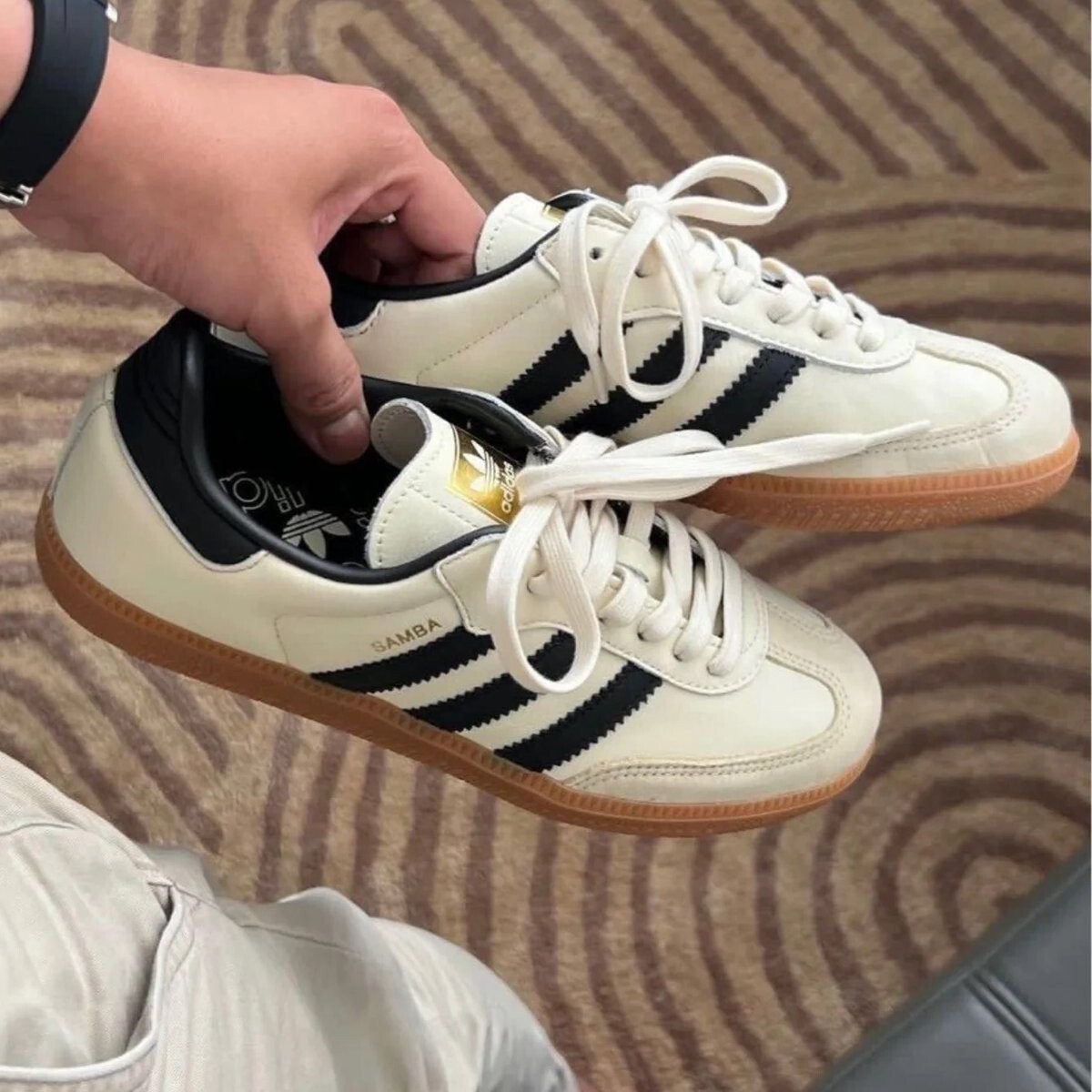 adidas Samba OG Cream White Sand Strata ID0478 Women's Size