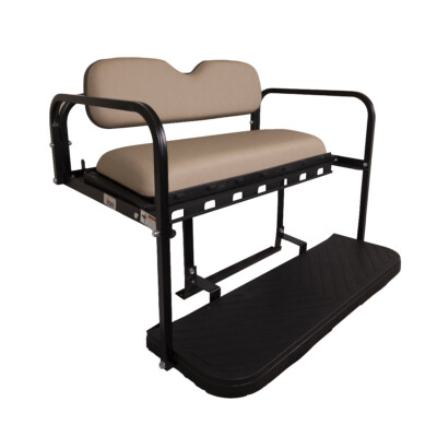 GTW MACH3 Rear Flip Seat for EZGO RXV Golf Carts (2008-Up) - Sandstone