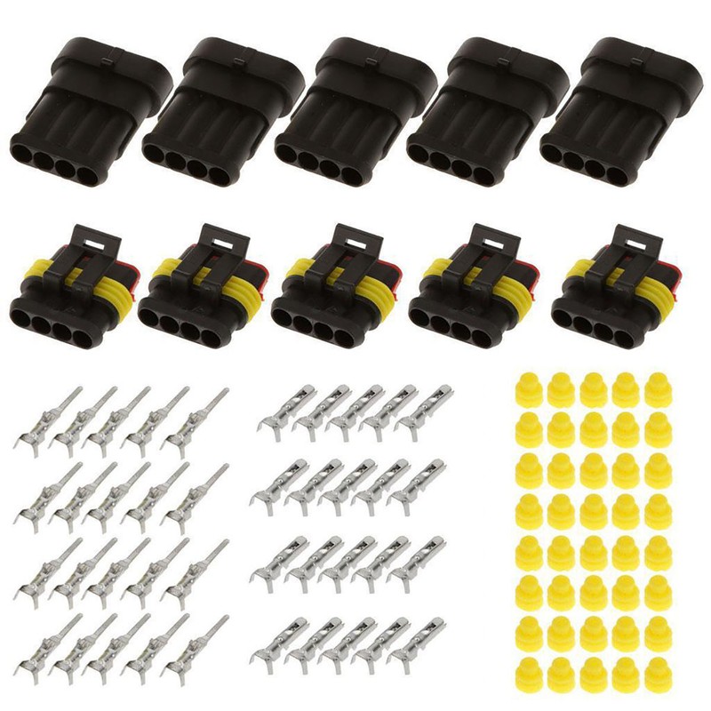 30pcs Sealed Waterproof Motorcycle 16 Pin Electrical Wire Connector
