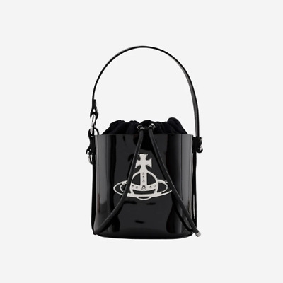 Vivienne Westwood Daisy Small Drawstring Bucket Bag Black ( FEDEX )