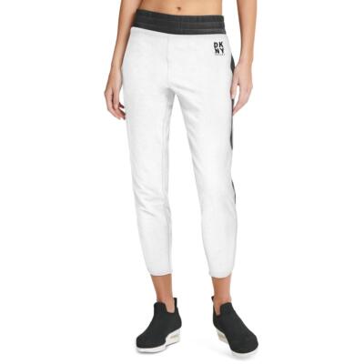 Женские белые спортивные штаны DKNY для занятий йогой, спортивная одежда для бега трусцой, спортивные брюки XS BHFO 1199