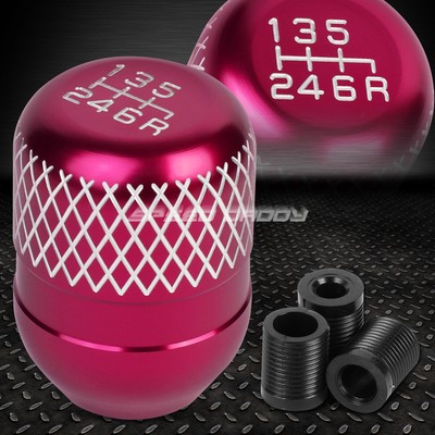 УНИВЕРСАЛЬНАЯ 42-МИЛЛИМЕТРОВАЯ ГОНОЧНАЯ РУЧНАЯ 6-СТУПЕНЧАТАЯ РУЧКА ПЕРЕКЛЮЧЕНИЯ ПЕРЕДАЧ MT STICK С СЕТКОЙ JDM РОЗОВЫЙ