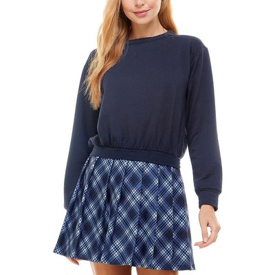 Женская темно-синяя толстовка Kingston Grey в клетку для юниоров L BHFO 9207