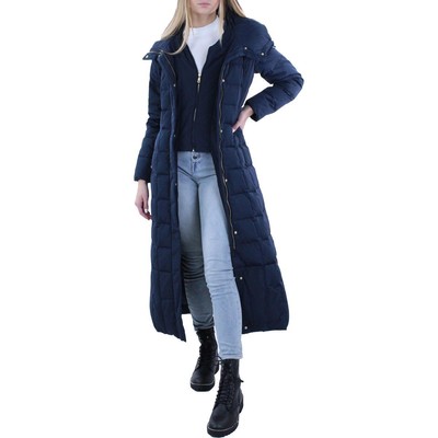 

Cole Haan Womens Navy Down Maxi Cold Weather Down Coat Верхняя одежда  BHFO 4830