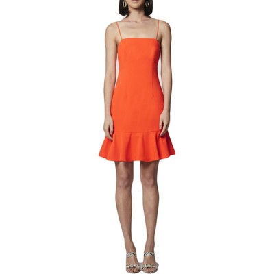 

Женское мини-платье без рукавов с оборками Elliatt Lustre, Neon tangerine