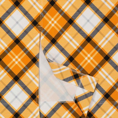 BURBERRY BURBERRY LADIES CITRUS ORANGE CHECK PRINT STRETCH JERSEY PENCIL SKIRT, BRAND