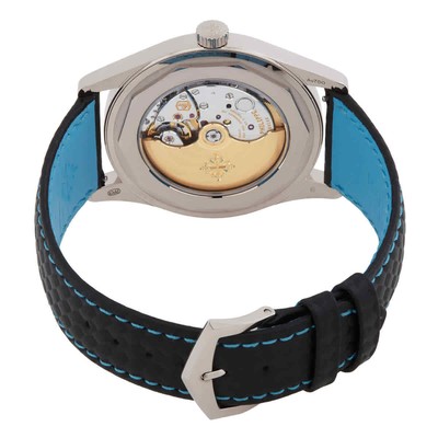 Pre-owned Patek Philippe Calatrava Automatic Black Dial Watch 6007g-011