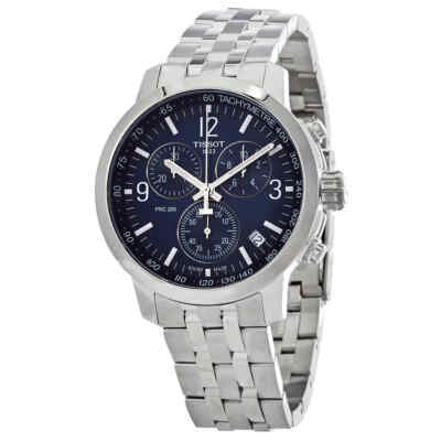 Мужские часы Tissot PRC 200 с хронографом и синим циферблатом T114.417.11.047.00