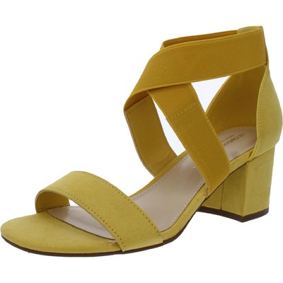 Liz Claiborne Womens Eaves Yellow Dress Sandals Shoes 11 Medium (B,M) BHFO 5081, Dark yellow